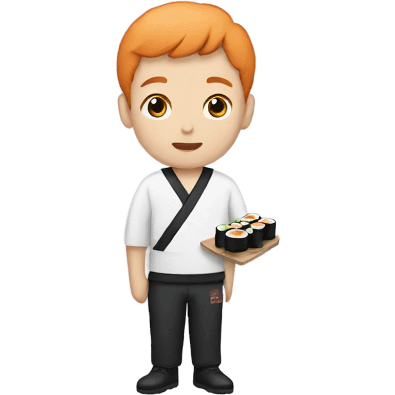 boy with sushi emoji