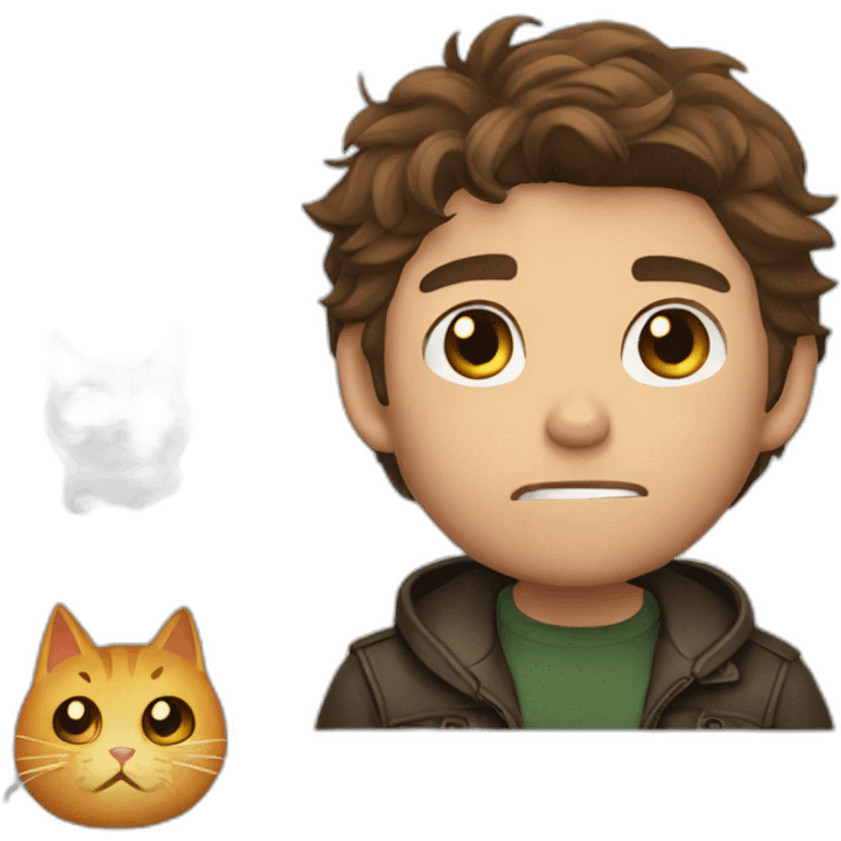 Dean winchester scared of a cat emoji