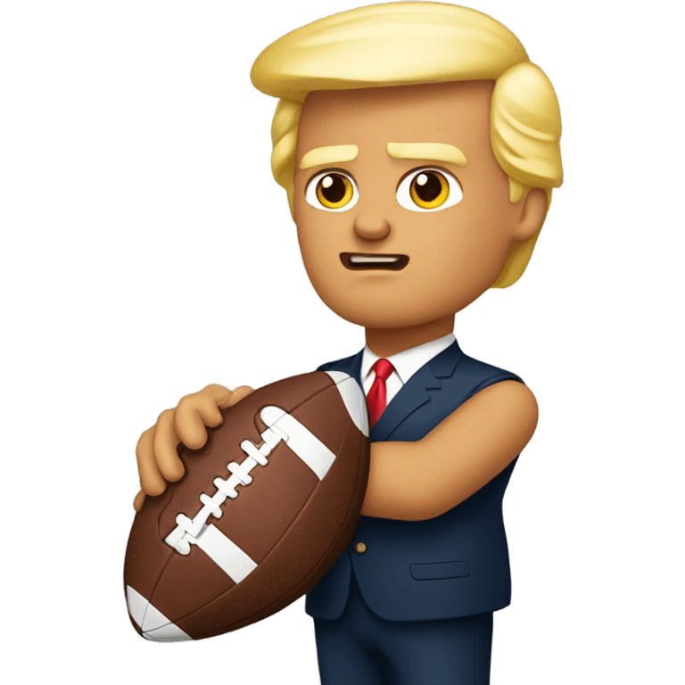 Trump with a football emoji