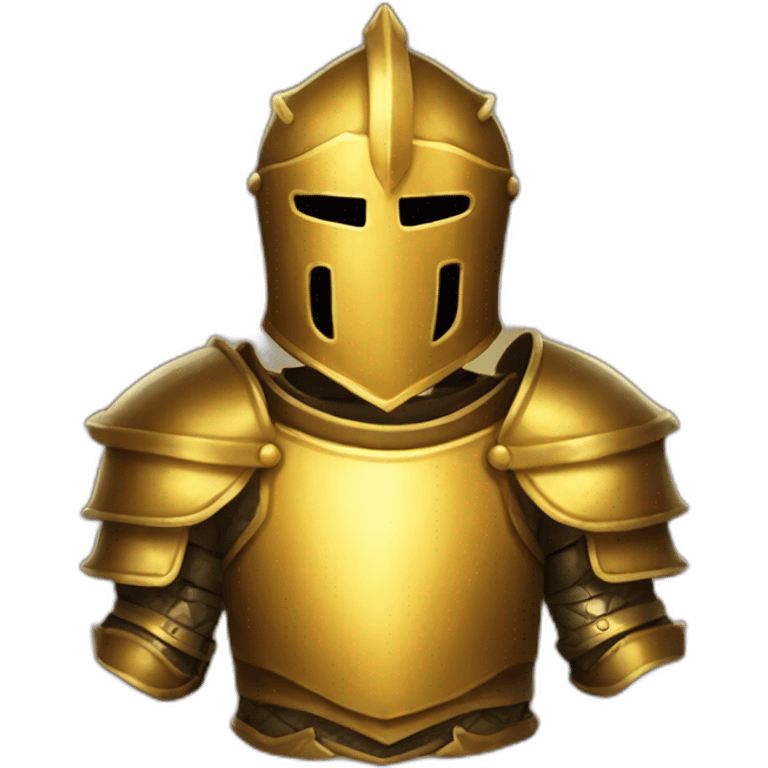 Golden glowing medival armor emoji