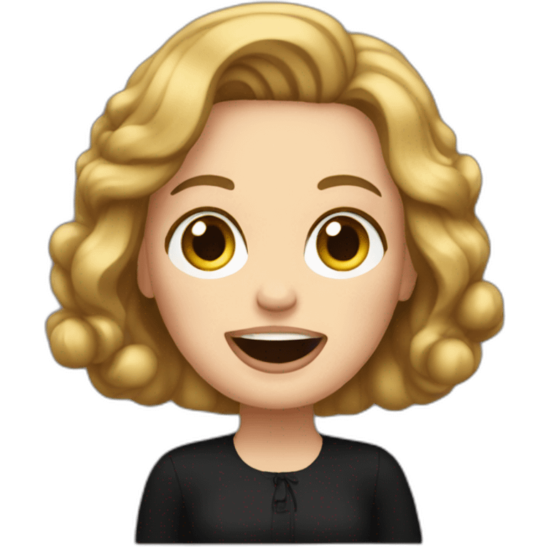 Adele talking on iphone emoji