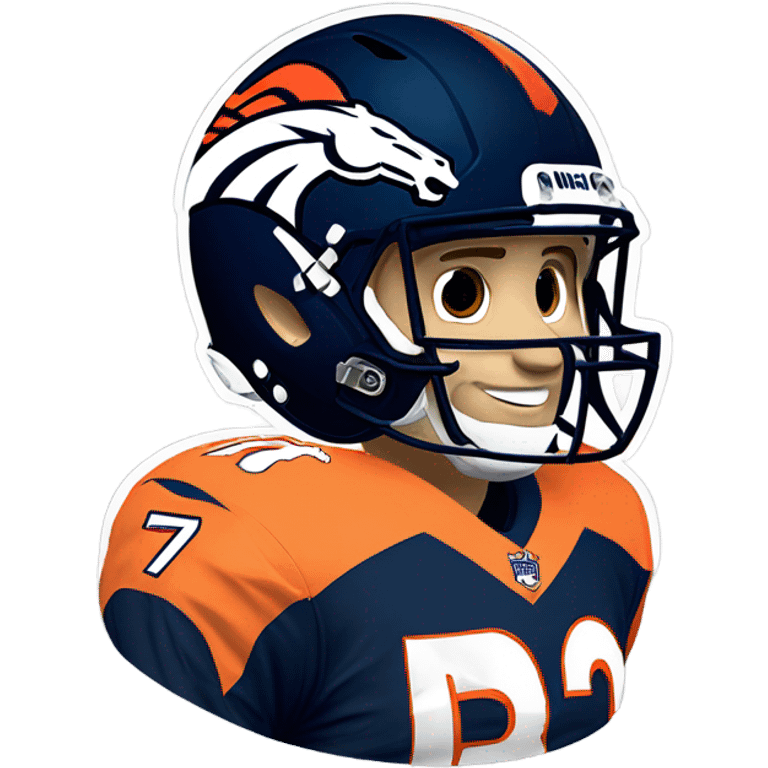 Bo Nix in a Denver Bronco Uniform emoji