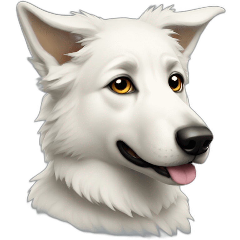 White shepherd yoda emoji