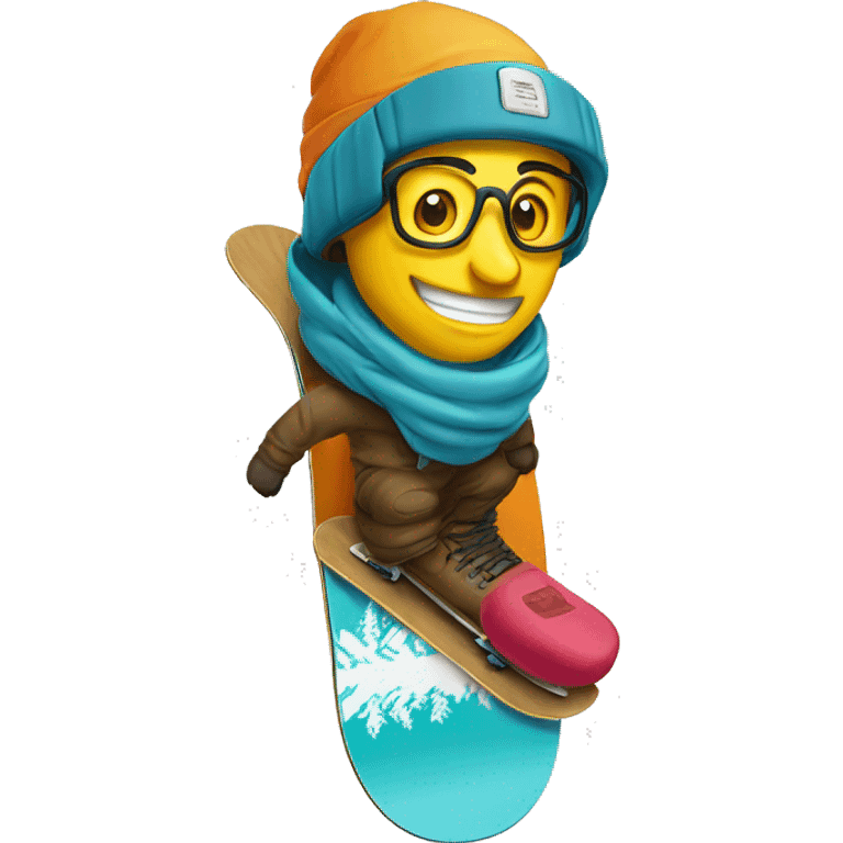 genius snowboard emoji