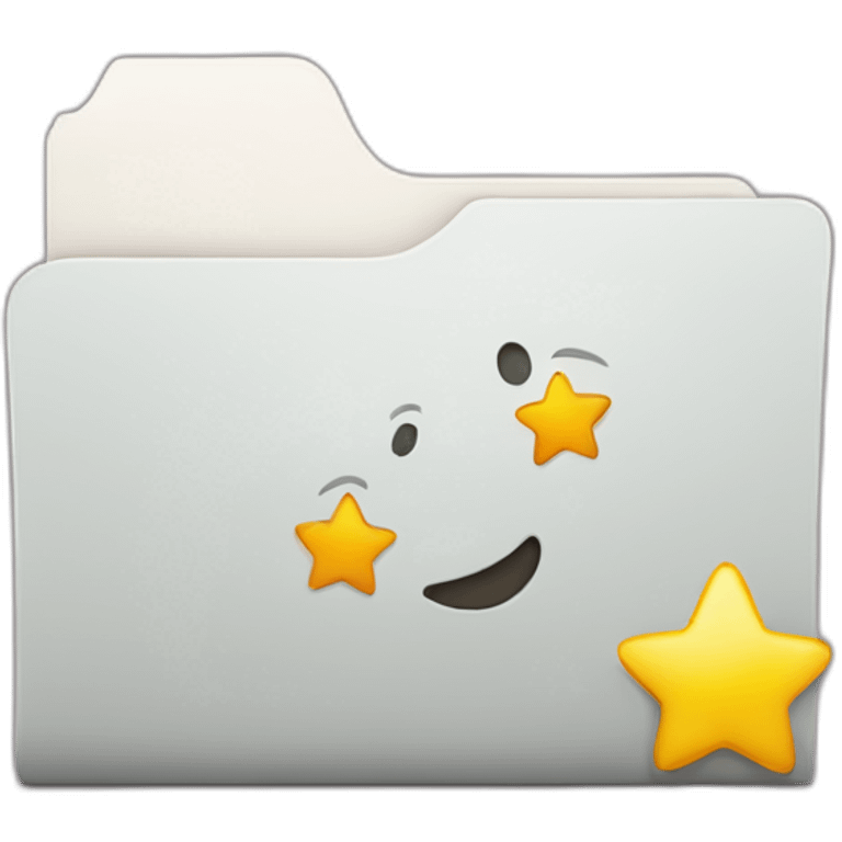 folder and a smiling star over it emoji