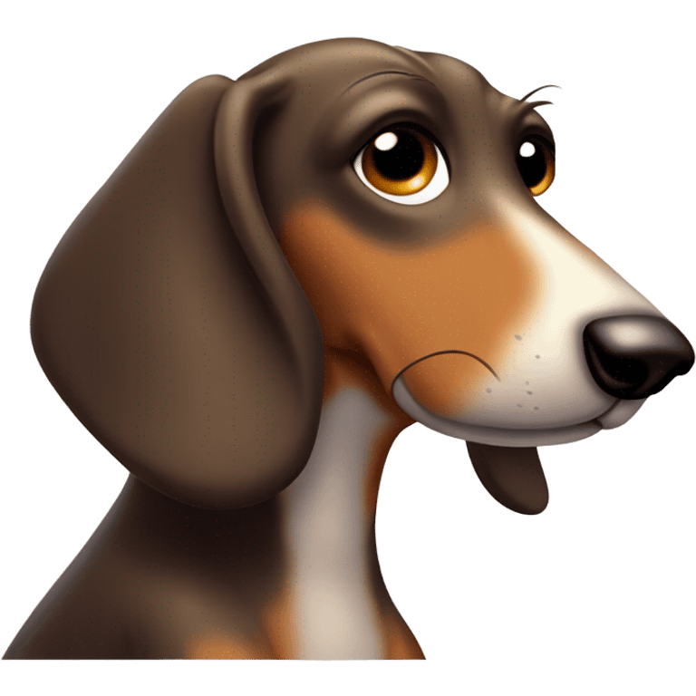 Sad sausage dog emoji