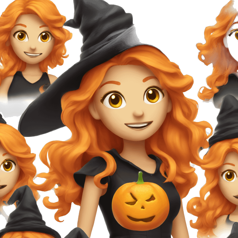 Orange haired witch emoji