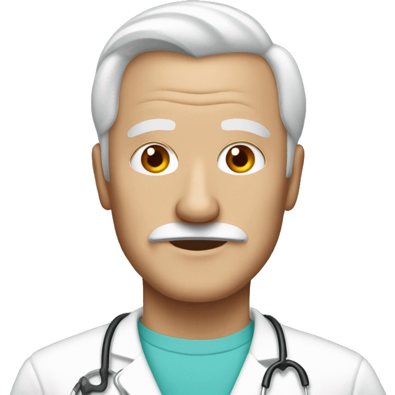 Older man no mustache with nurse hate  emoji