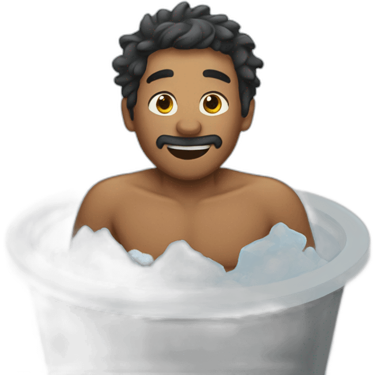 guy in ice bath emoji