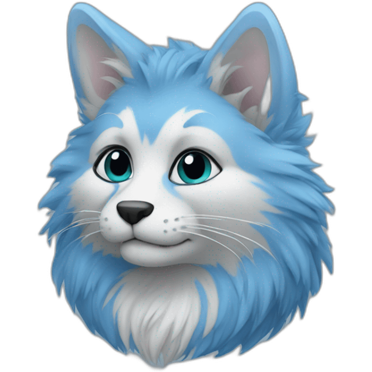 Furry bleu emoji