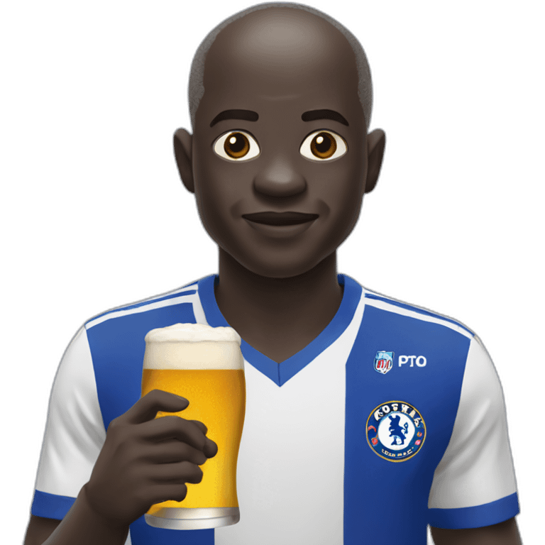 Ngolo kante with beer in the hand  emoji