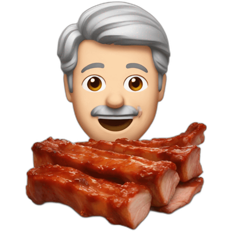 Ted lasso eating bbq ribs emoji