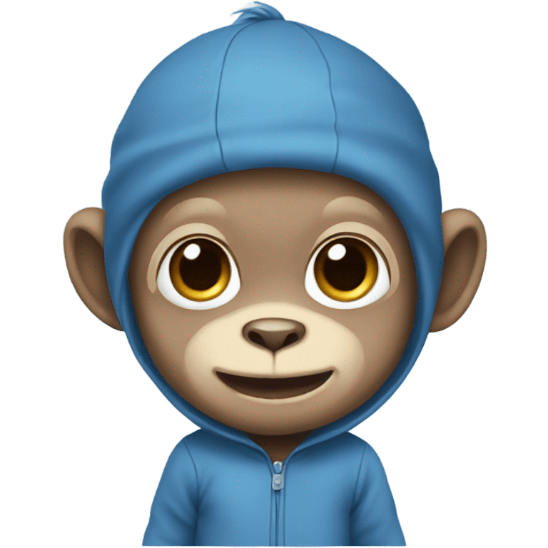 blue baby monkey  emoji