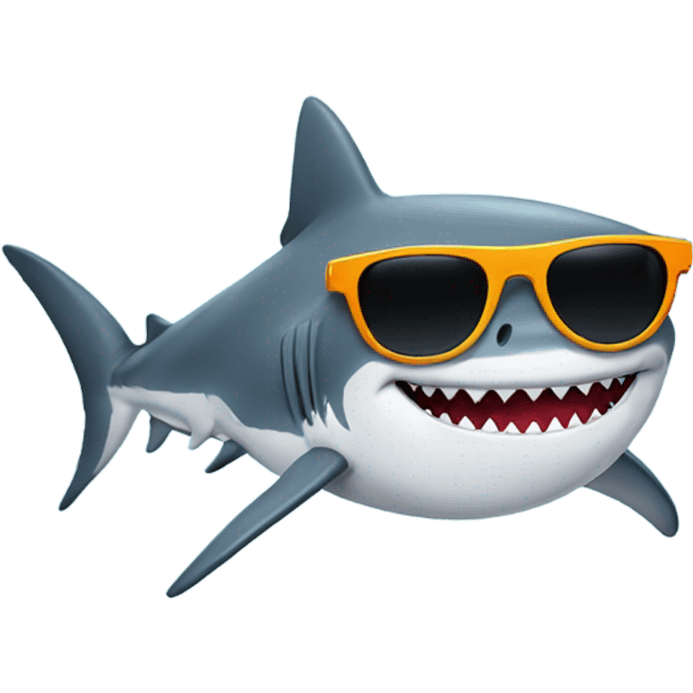 Shark with sunglasses emoji