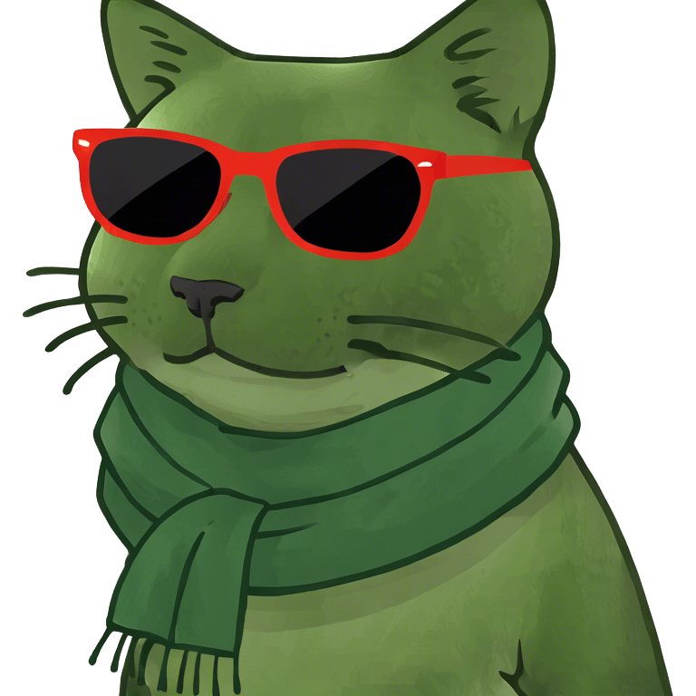 Cat with sunglasses emoji