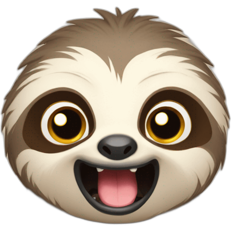 mad cute sloth emoji