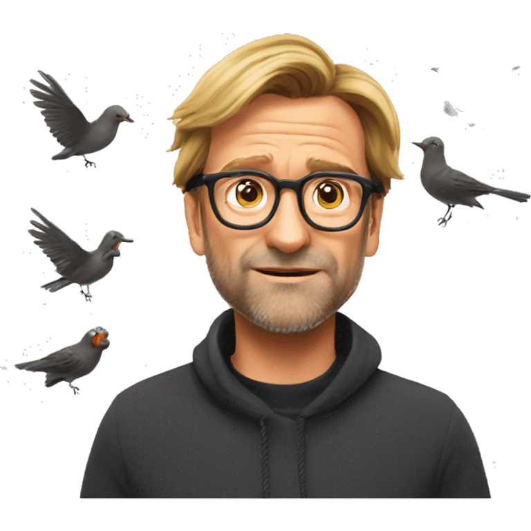 Klopp dizzy with birds around head emoji