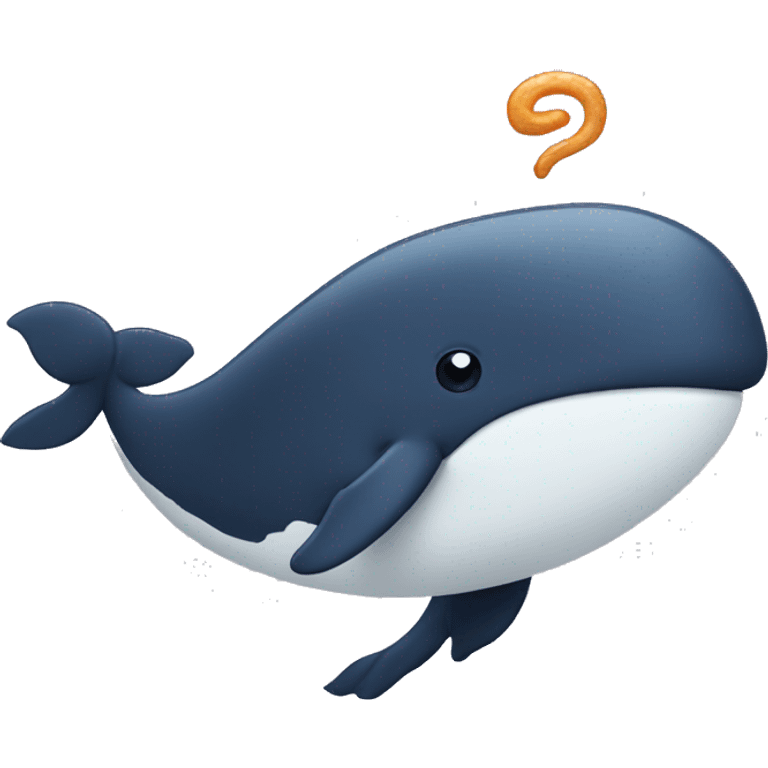 whale with ginger hair on its head emoji