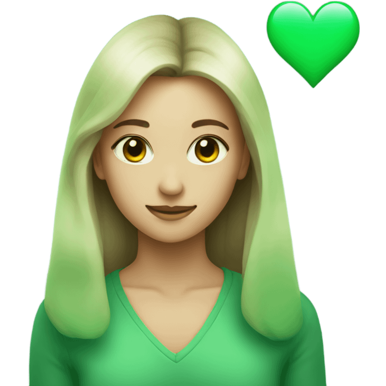 Ombré green heart emoji