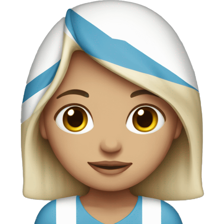 Girl with Argentina flag emoji