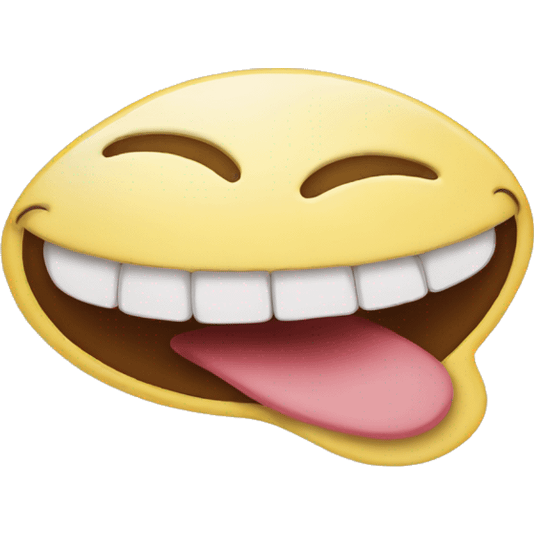 funny emoji laughing with feet and tongue out emoji