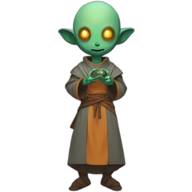 alien monk futuristic roguelike rpg style inspired by slay thee spire emoji