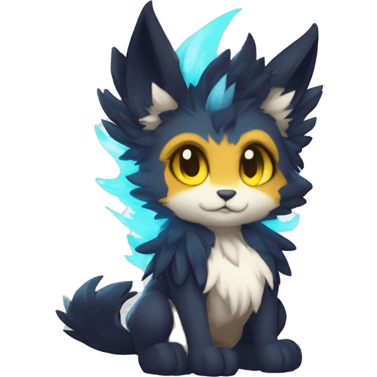 Anthro-Edgy-Contrast-Colors-Fantasy-Fur-Sona-Chibi-Shiny-Fakémon-Hybrid full body emoji