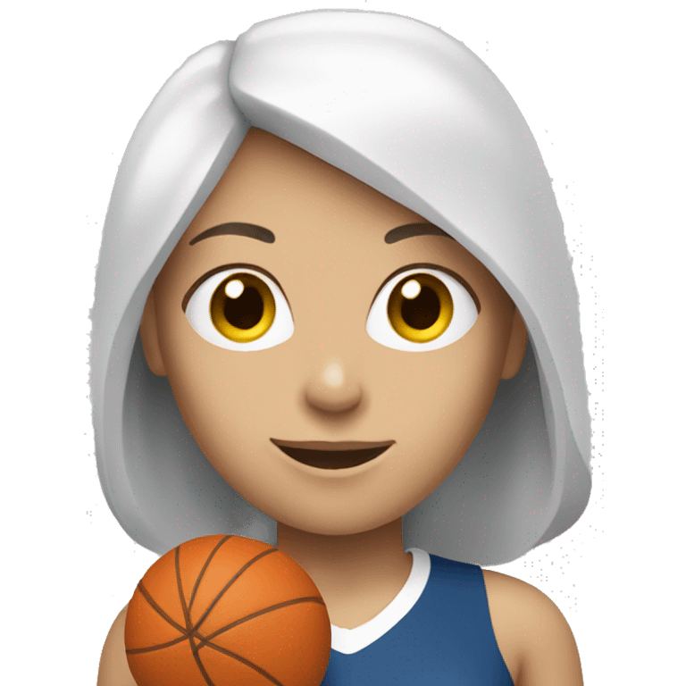 single white woman doing sports emoji