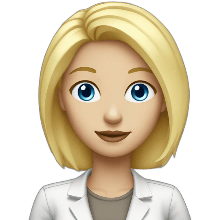 female architect blonde blue eyes emoji