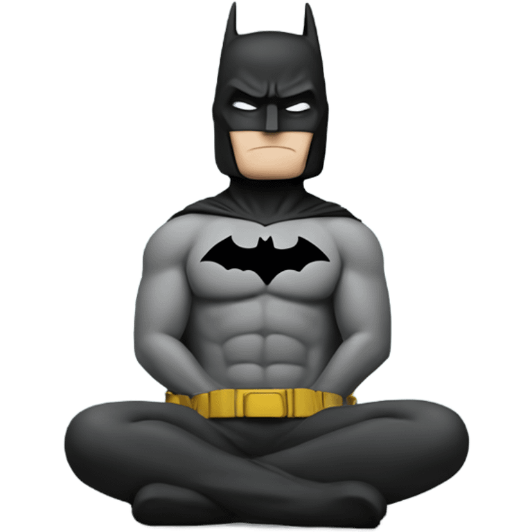 Batman meditating emoji