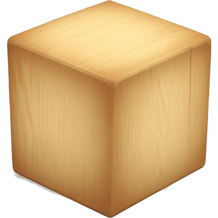 creme wooden cube to sit    emoji