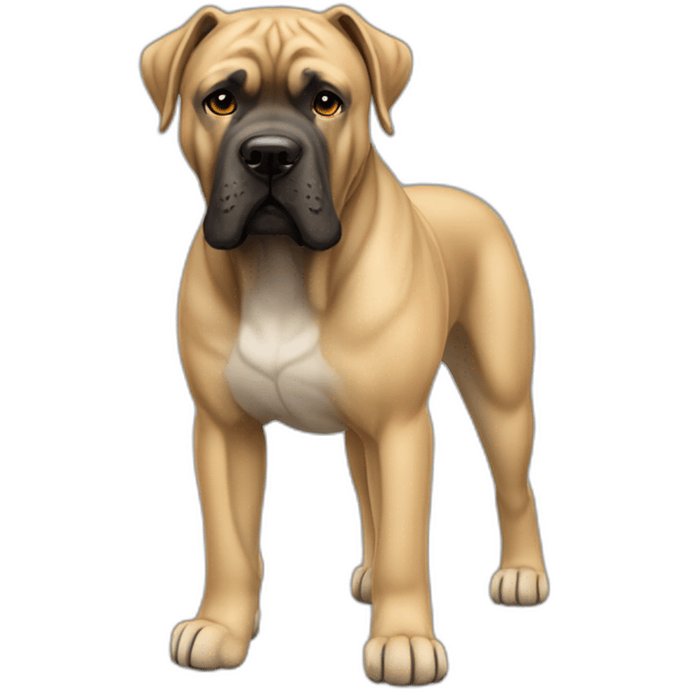 dog Cane Corso color fawn full body emoji