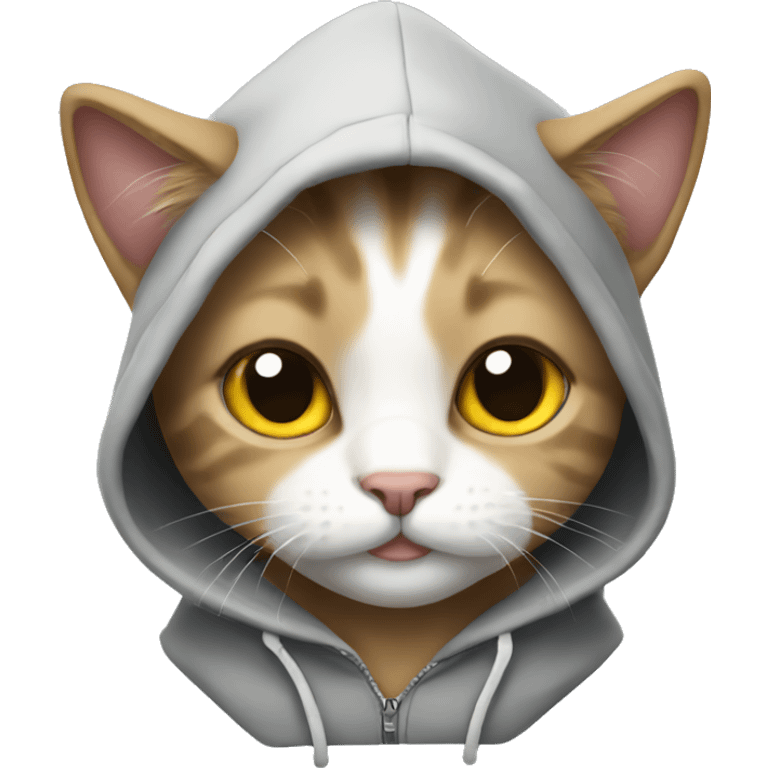 cat wearing hoodie  emoji