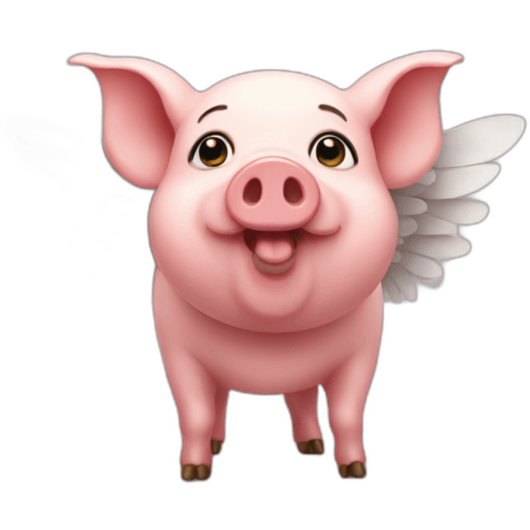 Pig with wings emoji