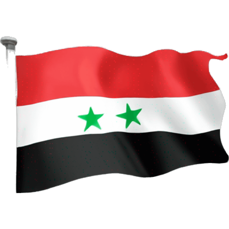 New Syria flag of 2024 emoji