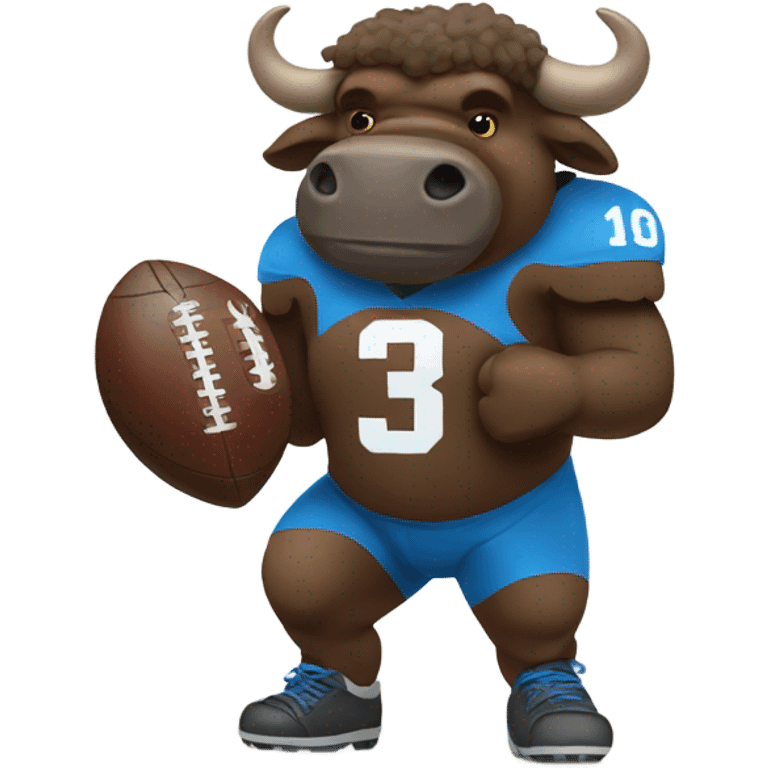 Buffalo with football  emoji