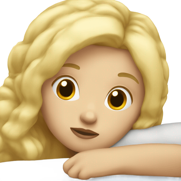 blondie girl sleeping emoji