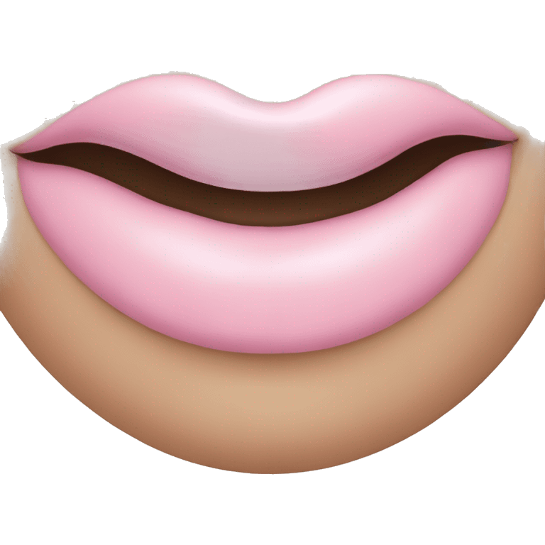 pastel pink kiss emoji