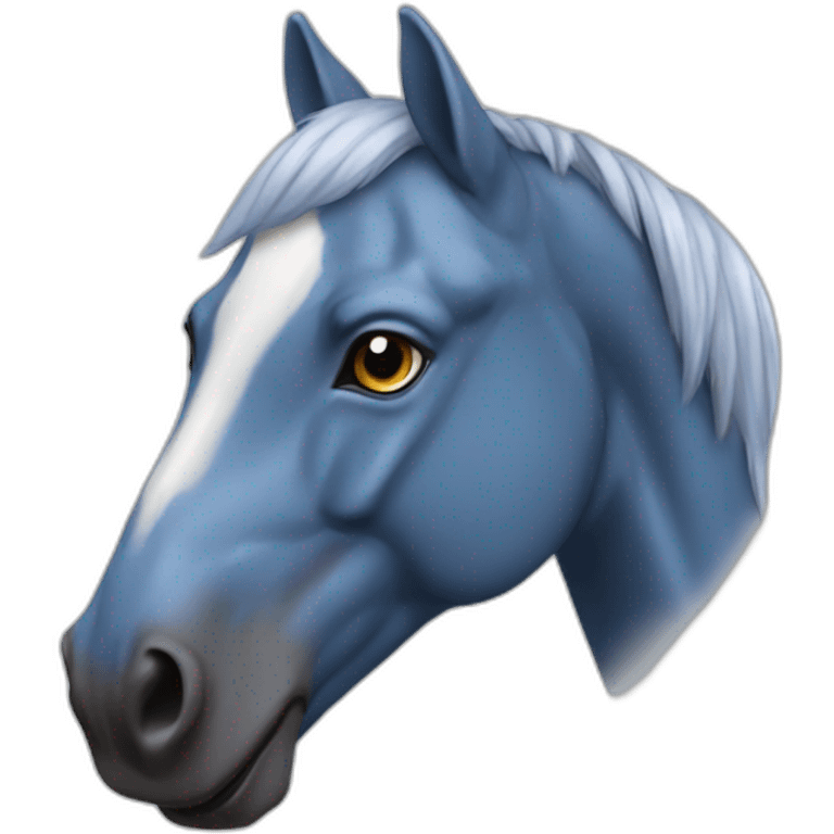 Cheval bleu emoji