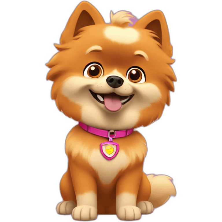 pomeranian in paw patrol emoji