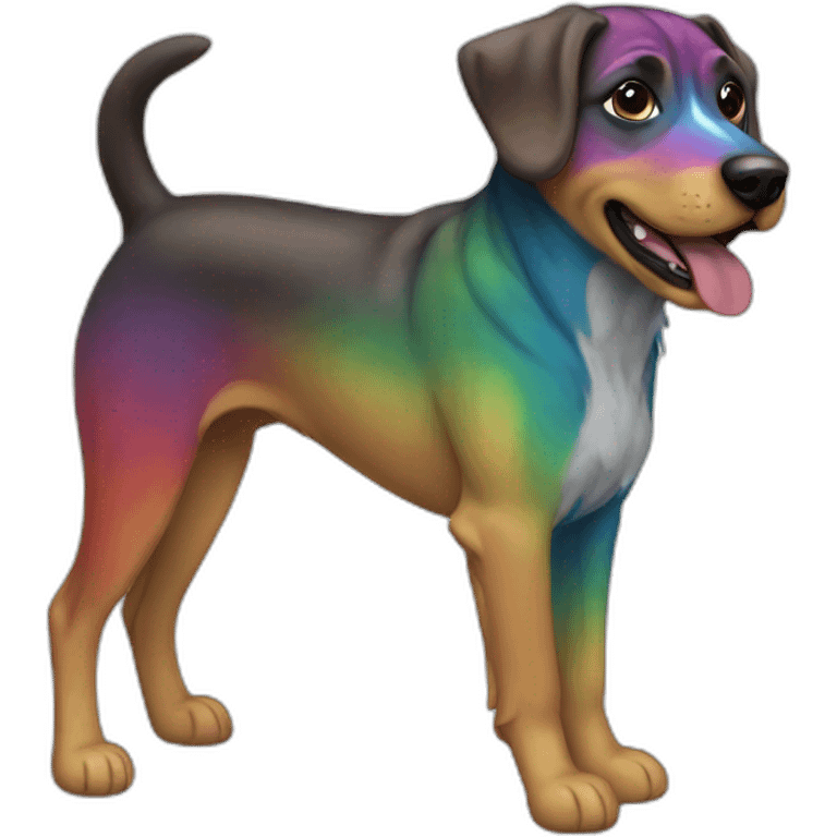 rainbow dog emoji