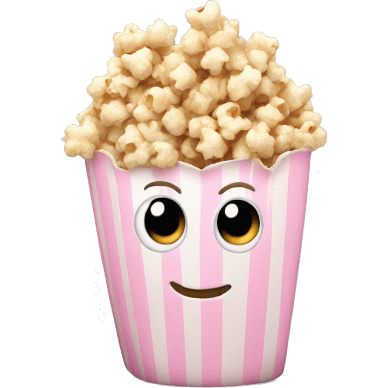 Light pink popcorn emoji