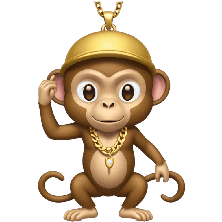 Hip hop monkey emoji