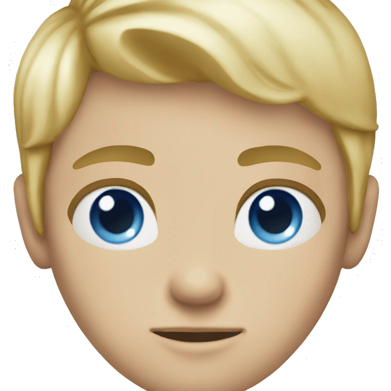 boy blonde blue eyes blue skin emoji