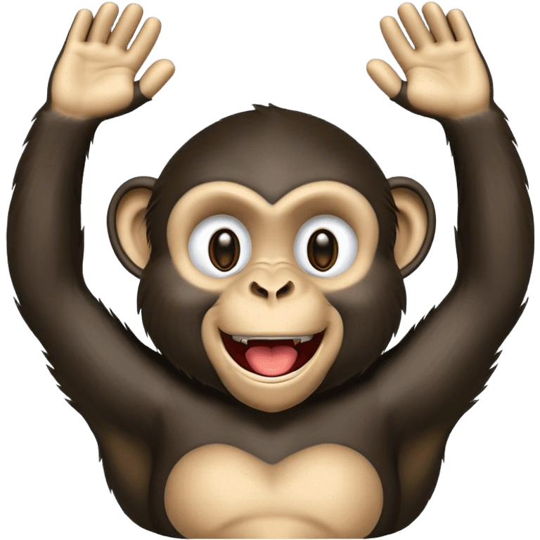 Black monkey happy emoji