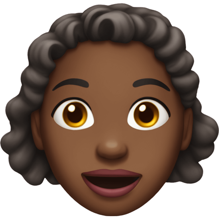 black girl with tongue out emoji