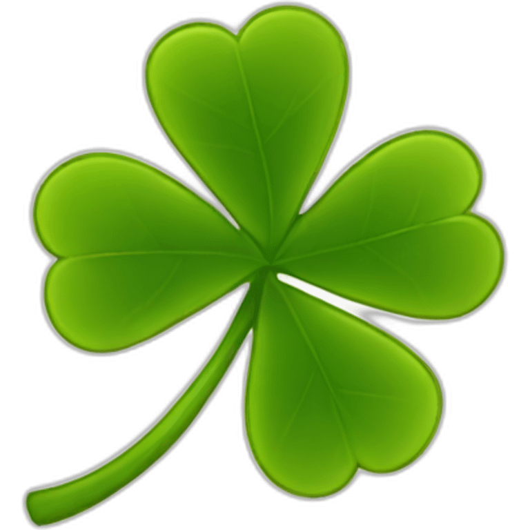 gold-outline-four-leaf-clover emoji