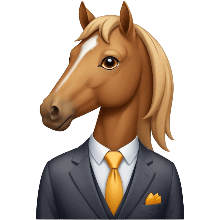 Horse in a suit emoji