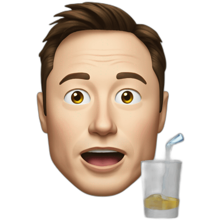 Elon musk drinking vodka emoji