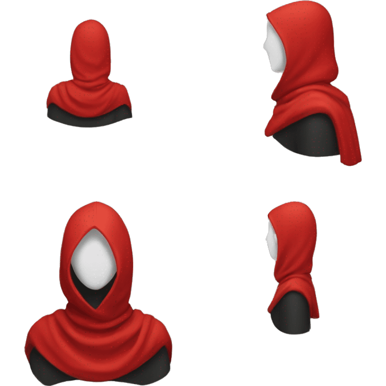 faceless mannequin red  cape emoji